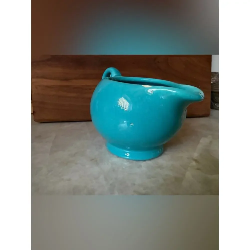 Metlox poppy trail vintage turquoise creamer